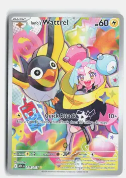 Iono's Wattrel 231/217 Illustration Rare ME: Ascended Heroes Pokemon Near Mint - Image 1