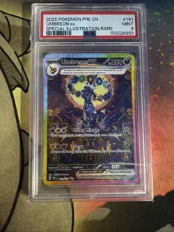 Pokemon 2025 Umbreon ex 161/131 Full Art SIR Prismatic Evolutions PSA 9 - Image 1