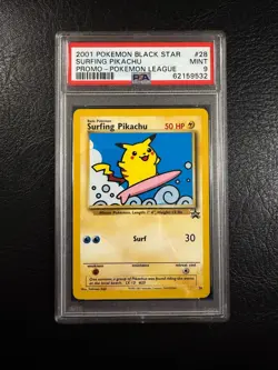 Pokemon League Black Star Promo #28 - Surfing Pikachu - MINT - PSA 9! - Image 1