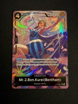 One Piece Mr.2.Bon.Kurei (Bentham) Alt Art OP14-091 The Azure Sea's Seven Foil - Image 1