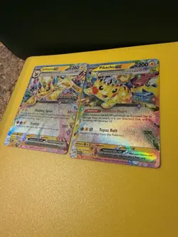 Pokemon EX Holo Card Bundle - Jolteon, Pikachu - Prismatic Evolutions 2 Cards - Image 2