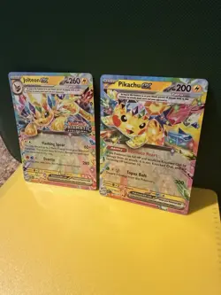 Pokemon EX Holo Card Bundle - Jolteon, Pikachu - Prismatic Evolutions 2 Cards - Image 5