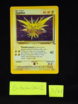 Zapdos 15/62 Fossil Holo MP Ungraded Pokemon Card - Image 1