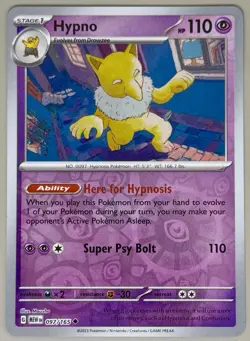 Hypno 097/165 Reverse Holo Scarlet & Violet 151 Pokemon Card NM - Image 1