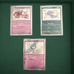 Pokemon TCG Paldean Fates Lot of 3 Shiny Rare Cards Near Mint Condition - Image 1