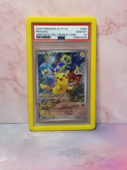 Pokemon Pikachu 004/SV-P Gem Pack Vol 1 Bonus Card Chinese - PSA 10 GEM MINT - Image 1