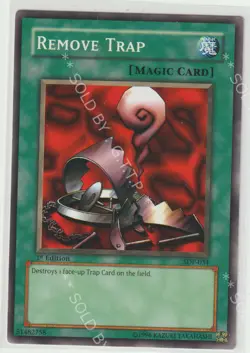 YUGIOH! REMOVE TRAP CARD -1ST EDITION - SDP-034(X1) NM - FREE P&P - Image 1