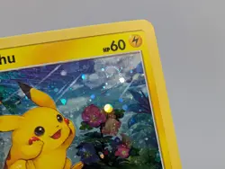 Pokemon Pikachu TCG SM86 Cosmo Holo Black Star Promo Card Swirl! - Image 2