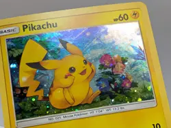 Pokemon Pikachu TCG SM86 Cosmo Holo Black Star Promo Card Swirl! - Image 3
