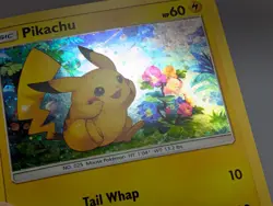 Pokemon Pikachu TCG SM86 Cosmo Holo Black Star Promo Card Swirl! - Image 4