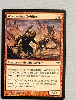 Wandering Goblins Light Play, English Magic the Gathering MTG Conflux - Image 1
