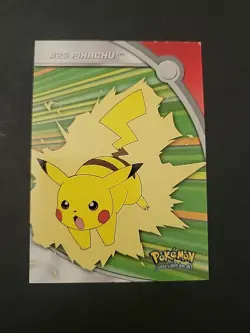LP Pikachu HV6 #25 Pokemon Topps TV Animation Heroes & Villains Blue Logo - Image 1