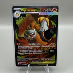 2025 Pokemon Mega Camerupt ex 156/132 Mega Evolution ME01 Full Art Ultra Rare NM - Image 1