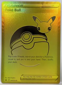 Pokemon Celebrations Pikachu V & PokeBall Gold Promos SWSH145 SWSH146 - Image 3