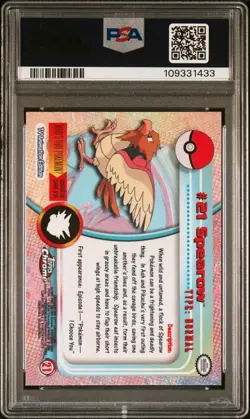 PSA 10 Spearow • Topps Chrome Pokemon TV 2000 - Image 2