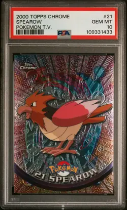 PSA 10 Spearow • Topps Chrome Pokemon TV 2000 - Image 3