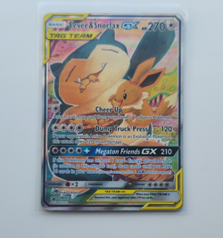 Pokemon Eevee & Snorlax GX SM169 Promo TAG TEAM GX Holo 270 HP English - Image 1