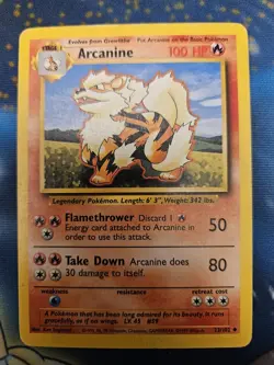 Pokemon TCG - Arcanine 023/102 Base Set - Regular - Lightly Played - Image 1