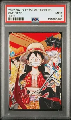 PSA9 2022 NATSUCOMI SPECIAL W STICKERS ONE PIECE JULY - Image 1