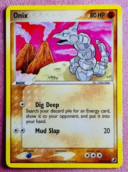 Onix 65/115 | EX Unseen Forces | 2005 Vintage Pokemon TCG Card | LP - Image 1
