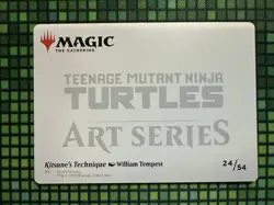 MTG Kitsune’s Technique Art Card (Gold-Stamped Signature) TMNT - Image 3