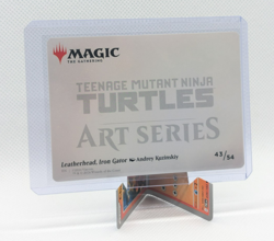 MTG - Leatherhead, Iron Gator Art Card (Gold-Stamped Signature) Art Series: TMNT - Image 2