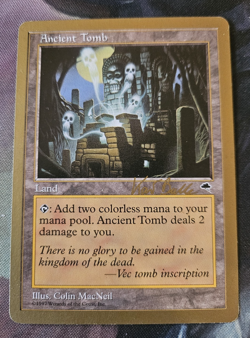 Ancient Tomb - MTG 1999 Mark Le Pine World Championship - Gold Border MINT - Image 1