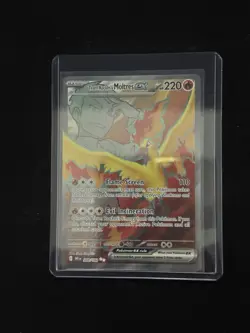 Team Rocket’s Moltres Ex 208/182 Destined Rivals Pokemon Full Art NM - Image 1