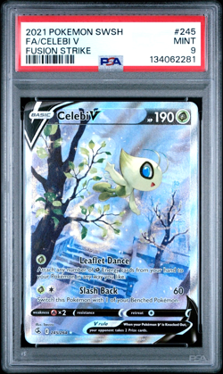 PSA 9 Celebi V 245/264 Pokemon Sword Shield Fusion Strike Alternate Alt Art - Image 1