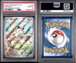 Pokemon Meowth Phantasmal Flames 106/094 Illustration Rare Holo PSA 10 2025 - Image 3