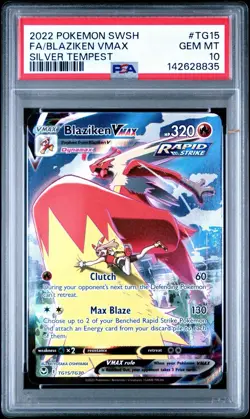 Pokemon Blaziken VMAX TG15/TG30 Silver Tempest Trainer Gallery Full Art - PSA 10 - Image 1