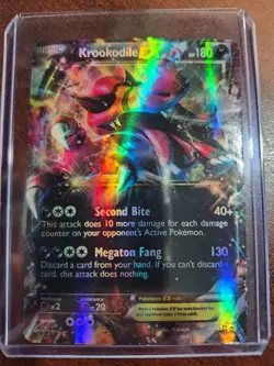 2014 POKEMON CARD KROOKODILE EX BASIC BLACK STAR HOLO XY25 NM - Image 1
