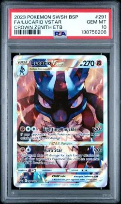 PSA 10 Lucario VSTAR SWSH291 SWSH: Sword & Shield Promo Cards Holo GEM MINT - Image 1