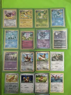 Pokemon Eevee Jolteon Leafeon Vaporeon Glaceon Mixed Card Lot - Image 3
