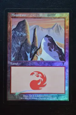 Magic The Gathering MTG MOUNTAIN (337) FOIL Seventh Edition MP Moderately Played - Image 1