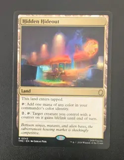 MTG Teenage Mutant Turtles Commander Rare HIDDEN HIDEOUT NM - Image 1
