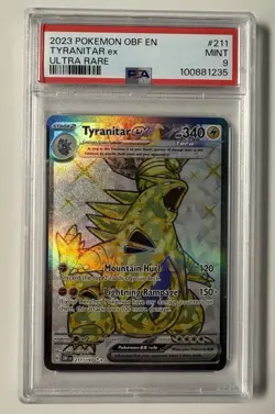 Tyranitar EX 211/197 Sv03: Obsidian Flames Full Art PSA 9 Pokemon TCG Card - Image 1