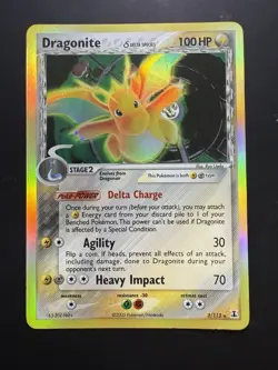2005 POKEMON EX DELTA SPECIES #3 DRAGONITE Holo - Crease - Image 1
