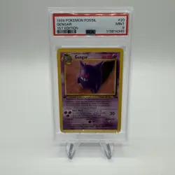 POKEMON CARD FIRST EDITION FOSSIL GENGAR 1999 20/62 PSA9 - Image 1