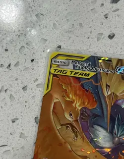 Pokemon TCG Moltres Zapdos Articuno GX Tag Team Hidden Fates 44/68 NM - Image 5