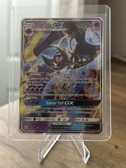 Pokemon Lunala GX TCG Sun & Moon Holo Ultra Rare Card 66/149 Mint Condition - Image 1