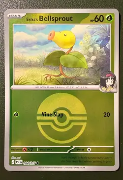 Pokemon TCG Erika's Bellsprout 4/217 Ascended Heroes ME2.5 Reverse Holo NM - Image 1