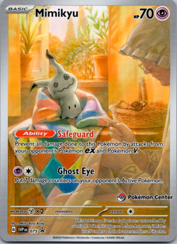 Pokemon TCG - Mimikyu - 075 (Pokemon Center Exclusive) NM Scarlet & Violet Promo - Image 1