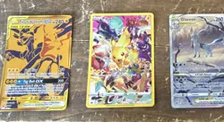 Pokemon TCG Full Art Holo Lot - Pikachu, Glaceon VSTAR, Reshiram GX- RARE - Image 1