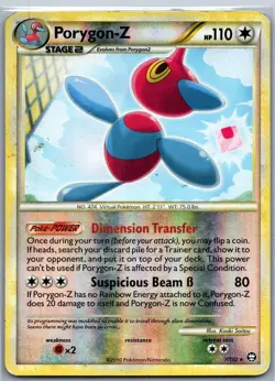 Porygon-Z 7/102 REVERSE HOLO Rare HGSS Triumphant Pokemon MP - Image 1