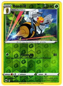 Pokemon Card BEEDRILL 004/073 Reverse Holo Uncommon CHAMPIONS PATH - Image 1
