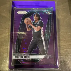 Stephon Castle 2024-25 Panini Prizm #234 Purple Pulsar SSP 1/35 First On Print! - Image 1