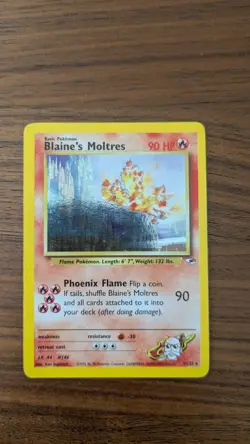 Pokemon Cards Blaine’s Moltres 1/132 Gym Challenge Holo - Image 1