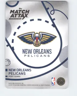 2025-26 Topps Match Attax #127 Jeremiah Fears Rookie New Orleans Pelicans - Image 2