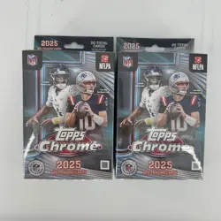 LOT OF 2 ✅ 2025 Topps Chrome NFL Hanger Box - Image 1